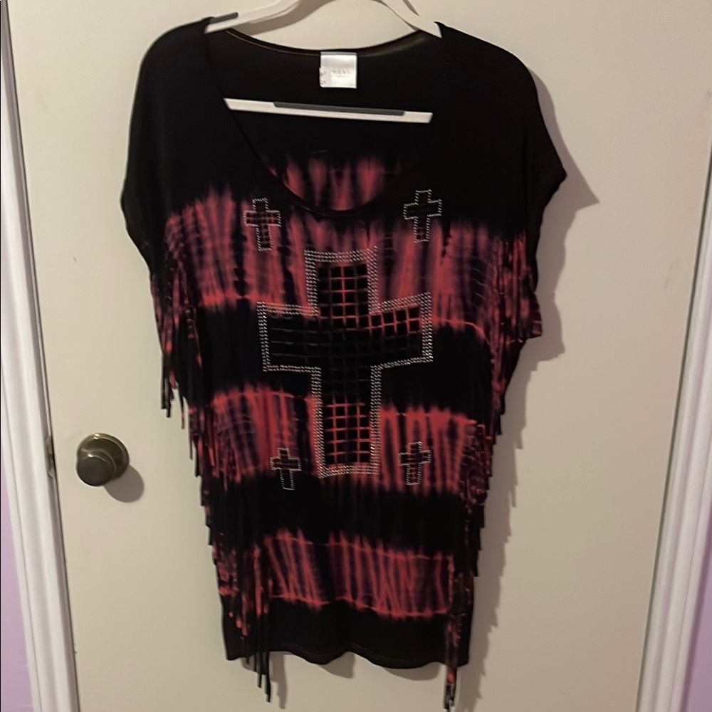 Vocal Black and Pink Oversized Graphic Tee